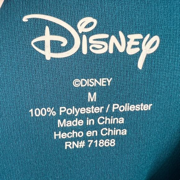 NEW Disney Blue Short Sleeve V-Neck Button Down Lilo Stitch Baseball Top Size M - Picture 8 of 8